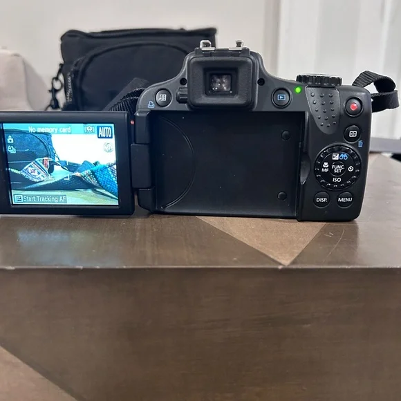 Canon Black DSLR Camera with Multicolor Strap